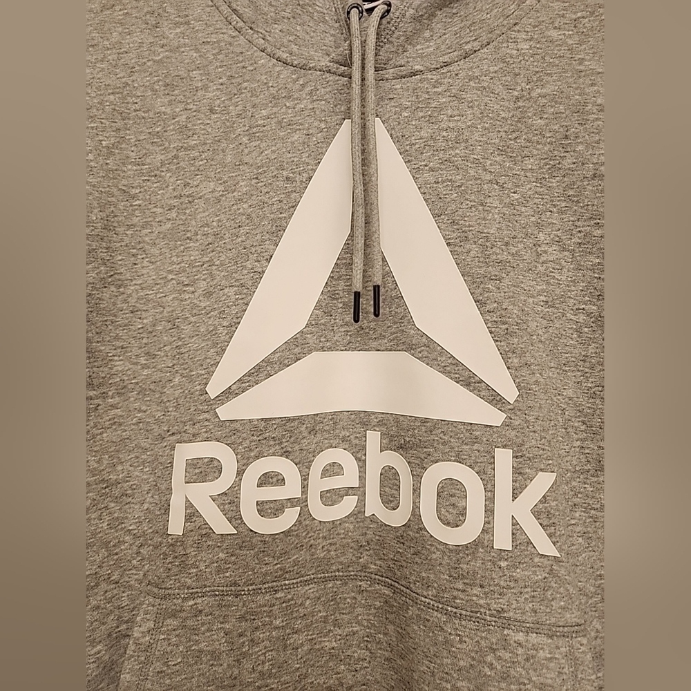Reebok Men's Classic Delta Logo Hoodie Size 2XL Relaxed Fit Grey Heather NWT - Picture 5 of 9
